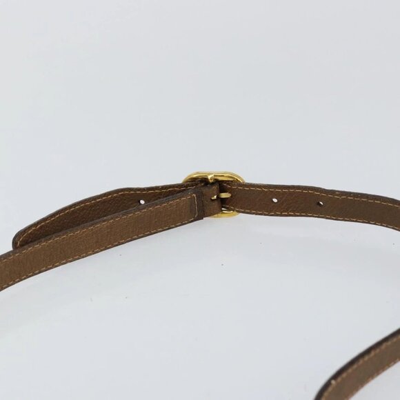 GUCCI GG Canvas Web Sherry Line Shoulder Bag PVC Leather Beige Red Auth 146151 - Picture 9 of 16